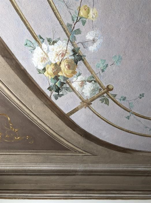 Palazzo Rajna-Sertoli-Guicciardi<BR>Dettaglio del tompe l'oeil nella sala di economia al primo piano